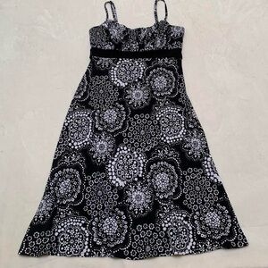 Ricki’s Black & White Funky Patterned Midi Sun Dress